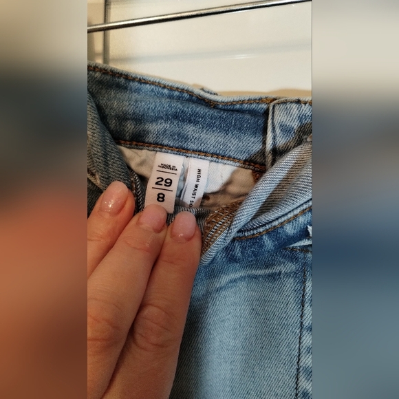 LOFT Light Wash Button Fly Light Distressed High Waist Skinny Jeans Sz 29/8 - Picture 7 of 9